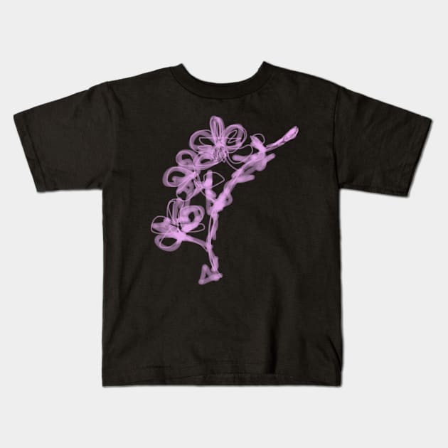 Elegant Purple Orchid Art Kids T-Shirt by faiiryliite